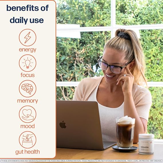 Elevate Nootropic Supplement – Memory & Focus Support, 56 Count