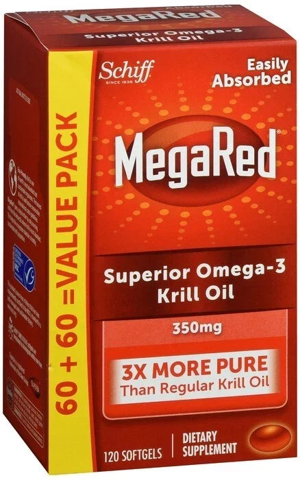 Schiff MegaRed Omega-3 Krill Oil Softgels -120 Count