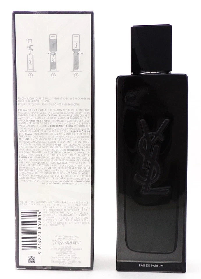 MYSLF by Yves Saint Laurent 3.3 oz. EDP Refillable Spray for Men New Sealed Box