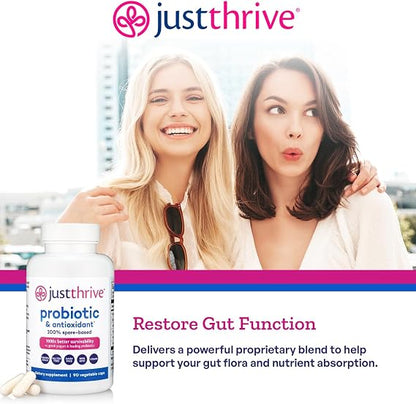 Just Thrive Probiotic & Antioxidant 100% Spore-Based Digestive Support