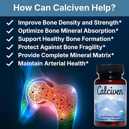 Calciven Natural Bone Support Supplement, Vegetarian, Gluten-Free