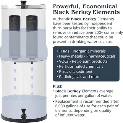 Berkey Elements BB9-2 Filters - (Set of 2 Black Berkey Elements)