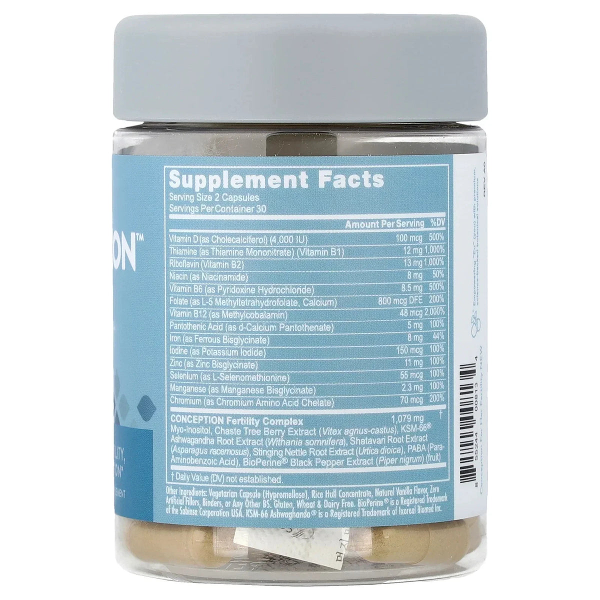 Eu Natural CONCEPTION Female Fertility Prenatal, 60 Vegetarian Capsules