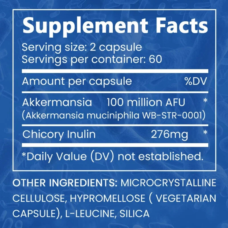 Akkermansia Muciniphila Improves Gut Overall Health 30-120 Capsules