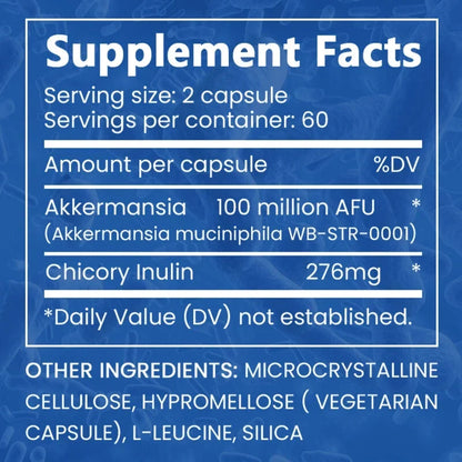Akkermansia Muciniphila Improves Gut Overall Health 30-120 Capsules