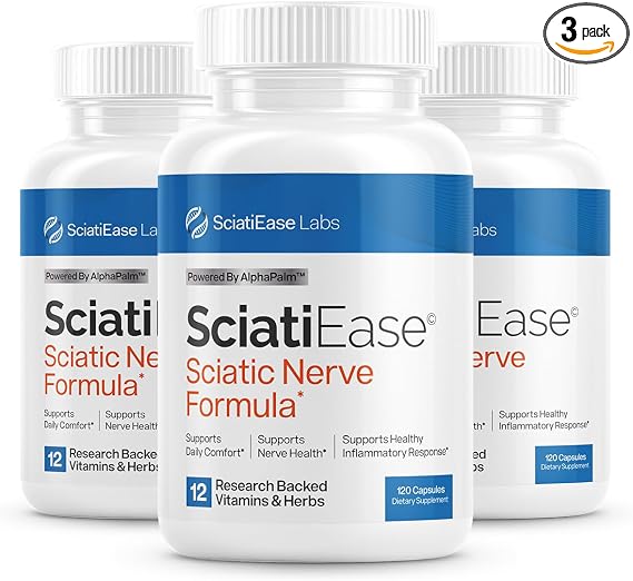 SciatiEase Sciatic Nerve Health Support Supplement, 3 Bottles