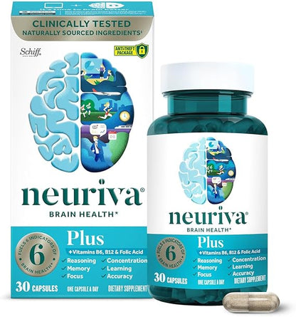Schiff Neuriva Plus Fast-Acting Brain Performance Capsules - 30 Count