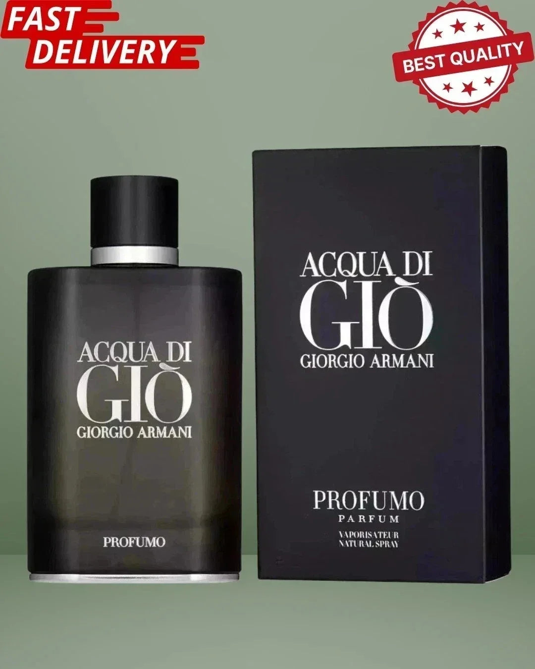 Black Giorgio Armani Aqua Di Gio Profumo Eau De Perfume 4.2oz Spray for Men
