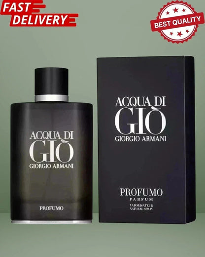 Black Giorgio Armani Aqua Di Gio Profumo Eau De Perfume 4.2oz Spray for Men