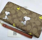 COACH Wallet Slim Wallet Coach Long Wallet Snoopy Signature Zook