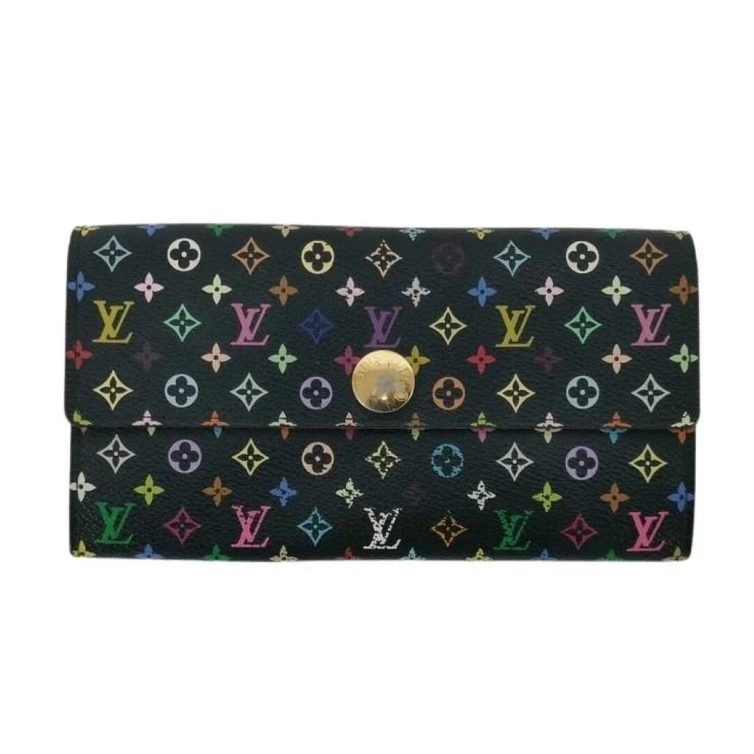 LOUIS VUITTON Portefeuille Sarah Long Wallet M93533 Black Monogram Multicolore
