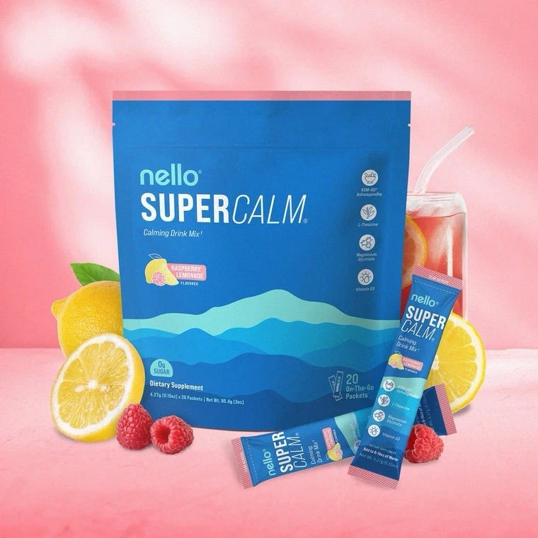 Nello Supercalm Drink Mix – Raspberry Lemonade, 20 Count