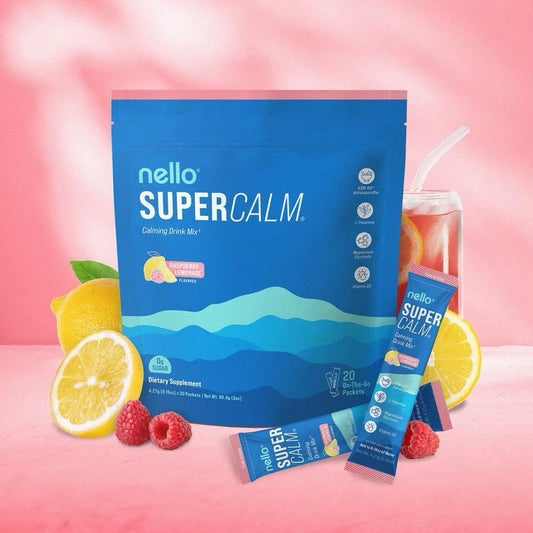 Nello Supercalm Drink Mix – Raspberry Lemonade, 20 Count