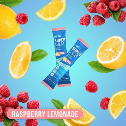 Nello Supercalm Drink Mix – Raspberry Lemonade, 20 Count