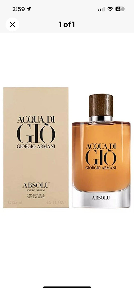 Giorgio Armani Acqua di Giò Absolu EDP – Men, 125ml / 4.2 oz