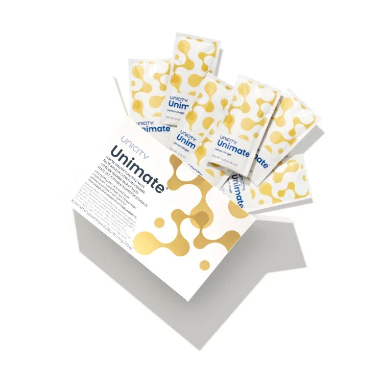 Unicity Unimate Lemon Ginger 30 Stick Packs NEW/SEALED Free Shipping