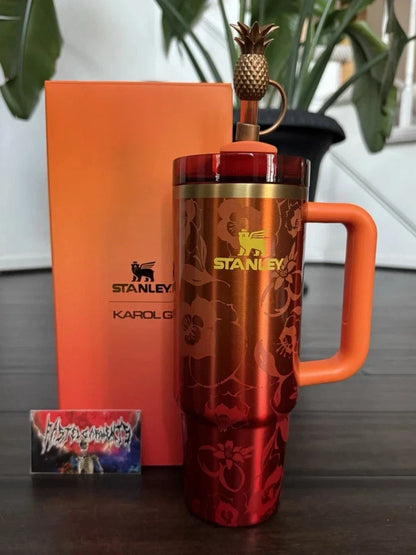 Stanley x KAROL G 40oz Quencher H2.0 FlowState Tumbler Cup New-Free Shiping-