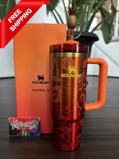 Stanley x KAROL G 40oz Quencher H2.0 FlowState Tumbler Cup New-Free Shiping-