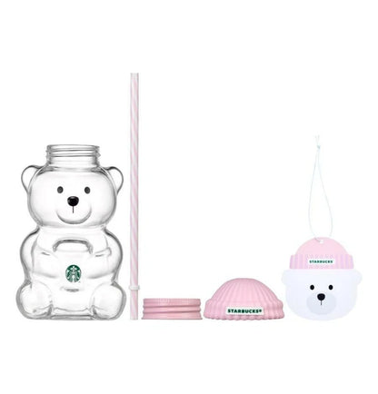 Starbucks Korea 2026 BabyPink Bearista Glass Cold Cup 591ml