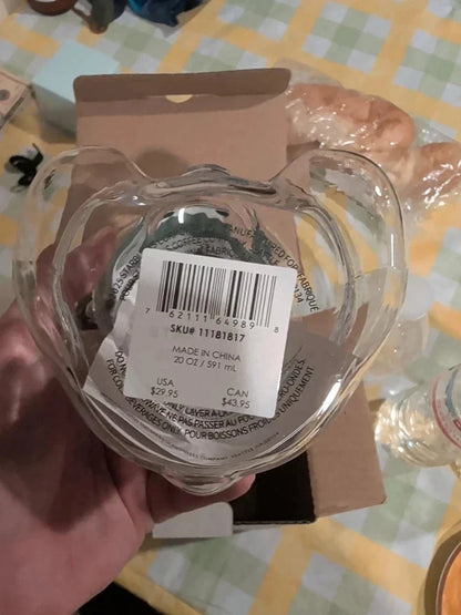 Starbucks 2025 Holiday Bearista Bear Glass Cup Cold Drink with Straw New In Box