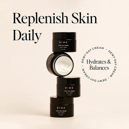 DIME Beauty Dewy Day Cream, Morning Face Moisturizer with Rosehip Oil and Tremel